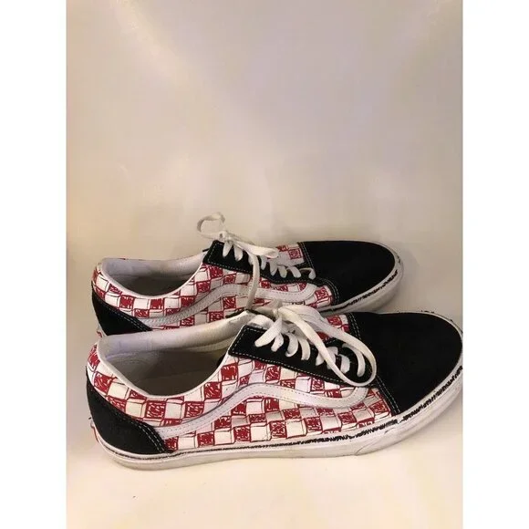 Vans Old School Sketch Checkerboard Sneakers Off The Wall Size 12 - Picture 6 of 11